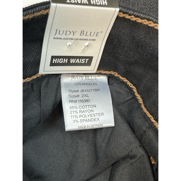 NWT Judy Blue Women's High Waist Stretch Denim Shorts Black Size 2XL - Picture 6 of 8